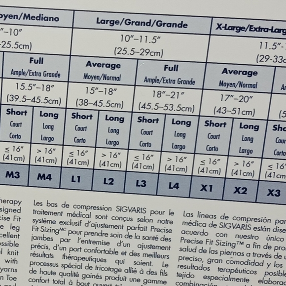 Sigvaris Open-Toe Knee-Hi Compression Stockings, 20-30 mmHg, L4, NIB - Picture 2 of 6